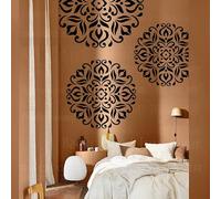 Stencil rotondi da 80 cm, motivo mandala floreale, da dipingere sulla parete, riutilizzabili, per pareti, artigianato, decorazioni, mobili, gesso, decorazione, grande lavatrice