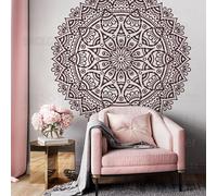 Stencil rotondi giganti con mandala gigante, 90 cm, per decorare pareti, decorazioni, riutilizzabili, su pareti, mobili, gesso, mattoni, frigoriferi, grandi modelli di pittura, grandi dimensioni