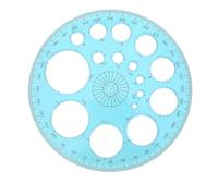 Stencil rotondo in plastica per disegno goniometro a 360 ° stencil rotondo righello circolare righello multifunzione strumento di aiuto per il disegno per costruire casseforme forniture per ufficio