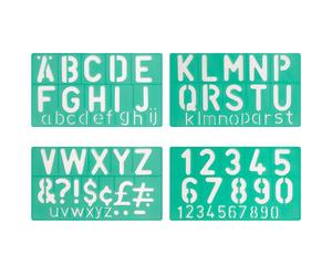Stencil Set, Letter and Number, Linex 50mm Stencil Set