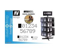 STENCIL STSF004 DIGITAL NUMBERS ACCESSORI PER MODELLISMO VALLEJO VALLEJO
