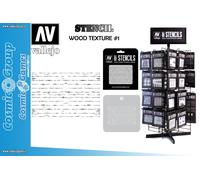 STENCIL STTX006 WOOD TEXTURE 1 ACCESSORI PER MODELLISMO VALLEJO VALLEJO