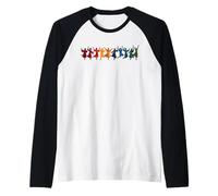 Stencil Ten Lords A Leaping, Stile 4 Maglia con Maniche Raglan