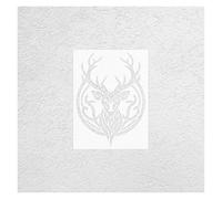 Stencil totem a forma di testa cervo for pittura, 41 cm - 68, modello da parete riutilizzabile for dipingere, decorazioni in stucco e gesso