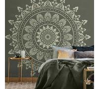 Stencil tradizionali giganti da 210 cm - Motivo mandala - Grande fiore rotondo - Per muri - Per dipingere modelli - Riutilizzabili - Decorazione per frigorifero - Pasta di pittura - Grande formato