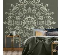 Stencil tradizionali per pareti, 150 cm, motivo mandala gigante, con fiore rotondo, riutilizzabile, per dipingere modelli di pittura, decorazioni, artigianato, gesso, frigoriferi portatili
