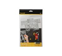 Stencil trasparenti assortiti (lettere, numeri, forme) - 32 x 22 cm - Securit -