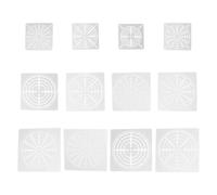 Stencil Trattispettosi - Modelli Di Pittura | Kit Di Strumenti Artistici Di Precisione | 12 Pezzi Fogli Di Design Riutilizzabili Per Legno Di Tela Rocciosa | Creatore Dettagliato Di