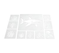 Stencils For Crafts, Sea Animal Stencil, Fish Drawing Template