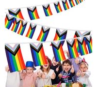 Stendardo Arcobaleno Orgoglio Gay,Bandiera per Sfilate - Festone Decorativo Colorato per Feste ed Eventi di Orgoglio