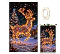 Stendardo Decorativo Per Porta Di Natale,178x89 cm Cartello Fluorescente Natalizio | Addobbo per Copertura della Porta a Tema Natale - Per Portico Casa Colonica Interno ed Esterno Abitazione