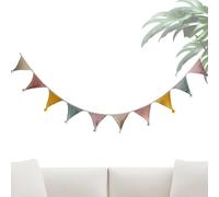 Stendardo Festone per Cameretta | Ghirlanda Decorativa in Cotone da 2.7 Metri - Striscione Colorato per Camera dei Bambini Feste di Compleanno Pasqua Nascita Aula Campeggio Celebrazioni - Compleanno P