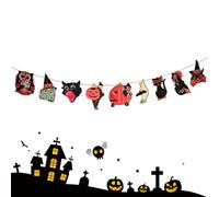 Stendardo Festoni Halloween | Festone Orribile Legno 1.6 Metri | Decorazione a Tema per Interni ed Esterni Halloween Casa Porta Giardino Ingresso Cortile Balcone Terrazza Arredamento Festivo