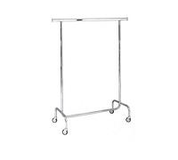 Stender Appendiabiti ALTA PORTATA per negozi, ingrosso, deposito altezza fissa e regolabile con Ruote da 80mm 150/220cm robusto carichi pesanti (DA 100 cm FISSO)