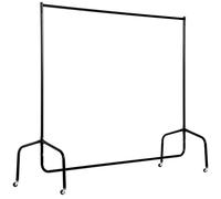 Stender Appendiabiti con Ruote 150x60x150 cm in Ferro Nero