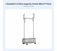 Stender Mobloe per Abiti con Ruote Carrello Append e iabiti Multifunozioniin