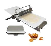 Stendetrice di Pasta Pieghevole, Manuale con Manico, Spessore Regolabile da 0 a 25 mm, Realizzata in Acciaio Inossidabile, Adatta per la Preparazione casalinga di Pane, Pizza, Croissant, PAS