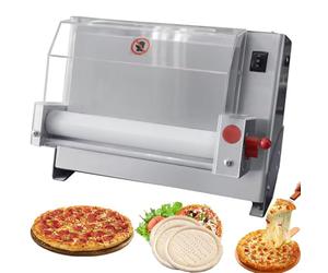 Stendetrice elettrica professionale per impasto, pressa per pizza da 450 W con pedale, spessore da 0,7 a 5,4 mm, rullo in acciaio inossidabile, per uso domestico e in cucina.
