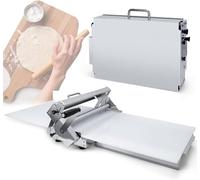 Stendetrice per Pasta Pieghevole, Manuale, con 55 spessori Regolabili, Completa di 1 Piano di Lavoro, Ideale per preparare impasti per Pane e Pizza, Dimensioni 60×30 cm.