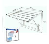 Stendi Panni da Parete 48x3x38cm | Stendibiancheria Richiudibile Salvaspazio