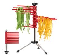 Navaris Stendi Pasta Fresca - Essiccatore Pasta Fatta in Casa - Stendipasta 2 kg Spaghetti Tagliatelle - Stendino per Pasta - Facile da Pulire in Lavastoviglie - Rosso