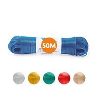 Stendibiancheria 50 metri con anima in acciaio - MADE IN HOLLAND - resistente alle intemperie e lunghissimo - stendibiancheria antiscivolo per casa e campeggio - extra resistente -LaundrySpecialist