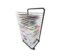 Stendibiancheria a 25 ripiani - Espositore su un lato per studi, aule e musei - ideale per opere d'arte e facile accesso