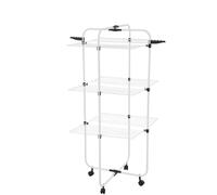 Stendibiancheria a colonna 3 livelli, metallo bianco, 61x71x135 cm, 30 metri capacitÃ - Asciugatura Pratica