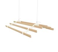 Stendibiancheria a Soffitto con Puleggia 6 Listelli 0,9m Avorio