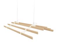 Stendibiancheria a Soffitto con Puleggia 6 Listelli 2m Avorio