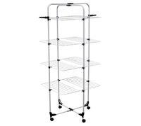 Stendibiancheria a Torre colonna 4 Livelli Pieghevole con Ruote Struttura in Acc