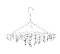 Stendibiancheria Calzino Lavandino Antigoccia Rettangolo con Mollette Da 304817