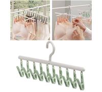 Stendibiancheria con 10 clip per biancheria intima, per reggiseni,
