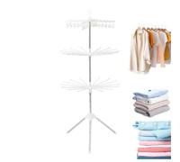 Stendibiancheria con treppiede, regolabile, con rotazione a 360°, salvaspazio, per asciugamani, calze, biancheria intima, camicie, pantaloncini, bavaglini, pannolini, vestiti per bambini