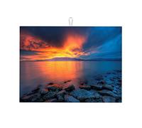 Stendibiancheria con vista mare e cielo per il bancone della cucina, tappetino in silicone per la casa, GIF grande 18 x 24 pollici