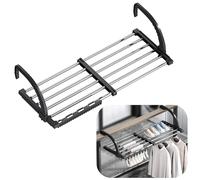 Stendibiancheria da appendere - Stendibiancheria per termosifone, a scomparsa, in acciaio inox, regolabile, per interni ed esterni