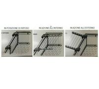 Coppia Bracci Aste Stendibiancheria Stendi Panni Balcone Ribaltabili Pieghevoli