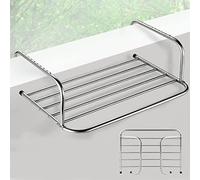 Stendibiancheria Da Balcone Stendibiancheria Da Balcone In Acciaio Inox Stendino Da Appendere Al Balcone Stendipanni In Metallo A 6 Stanghe per Uso Interno Ed Esterno Balcone ( Size : 80*38*18cm )