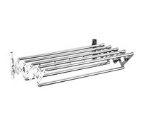 Stendibiancheria da parete espandibile a 7 barre, design a fisarmonica, perfetto per lavanderia e bagno, salvaspazio (dimensioni: 60 cm)
