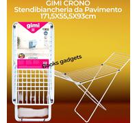 Stendibiancheria da Pavimento GIMI CRONO 171,5x55,5x93cm Acciaio Bianco Stendino