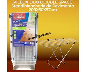 Stendibiancheria da Pavimento VILEDA DUO DOUBLE SPACE 209x60x97 cm Stendino