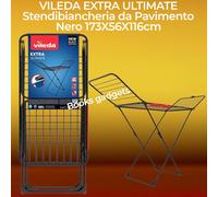 STENDIBIANCHERIA STENDINO EXTRA ULTIMATE NERO IN ACCIAIO VILEDA
