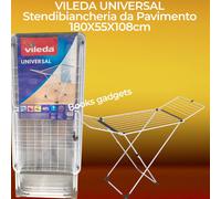 Stendibiancheria da Pavimento VILEDA UNIVERSAL 180x55x108cm con Ruote Stendino