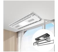 Stendibiancheria da Soffitto, Appendiabiti Elettrico Multifunzionale per Balconi, Ultra Sottile, con Telecomando, per La Casa, con Sollevamento Automatico e Telescopico.,1