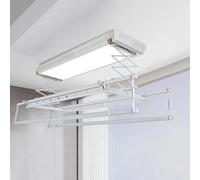 Stendibiancheria da soffitto con telecomando, altezza e lunghezza regolabili, stendino elettrico per un'asciugatura efficiente all'interno, design salvaspazio
