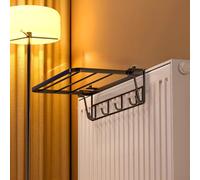 Stendibiancheria da termosifone, appendiabiti per radiatore, portasciugamani in ferro da appendere, supporto portasciugamani da 35 cm per radiatore di riscaldamento da bagno senza necessità di forare