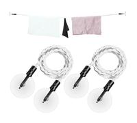 Stendibiancheria da viaggio con ventose, filo elastico per bucato, con per uso esterno, filo flessibile per bucato, aspiratore antiscivolo, mollette