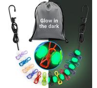 Stendibiancheria da Viaggio Retrattile - Stendino Portatile Fosforescente - Stendibiancheria da 7,5 piedi/2,2 m per Esterni, Camera d'Albergo o Crociera - Filo per Bucato, Stendino per Asciugatura