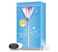 Stendibiancheria Elettrico a 2 Livelli per Interni, Stendibiancheria Riscaldato a Più Velocità, Asciugatura Rapida, Risparmio Energetico, Carico 15Kg, Asciugatrice per La Casa con Tenda In Tessuto (C