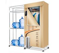 Stendibiancheria elettrico a 3 livelli, timer regolabile elettrico riscaldato pieghevole da 360 minuti, asciugatrice domestica da 1600 W, lavanderia bagnata, armadio ad asciugatura ad aria calda, ad